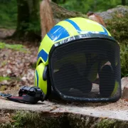 Casque d'élagage Protos Integral Jaune Néon et Bleu Pfanner