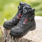 Utilisation des chaussures anti-coupure noires Delimber GTX RR Boa de Zambelan