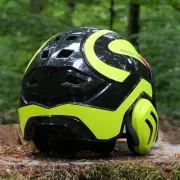 Arrière Casque d'élagage Protos Integral Noir et Jaune Pfanner