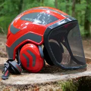 Casque Protos Integral Arborist Rouge et Gris Pfanner