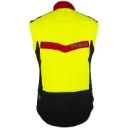 Dos de la veste de travail Softshell Woda en rouge sans les manches de Solidur