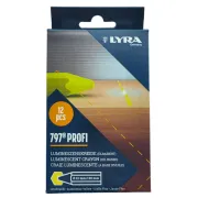 Craie luminescente 12 mm jaune, boite de 12 pcs - LYRA