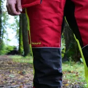 Devant du Pantalon Anti Coupure Samourai Rouge SIP PROTECTION