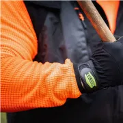 Zoom sur la polaire gaufrée de travail COB orange de Solidur