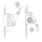 Schéma sur l'utilisation de l'antichute mobile pour travaux sur corde ASAP LOCK de Petzl