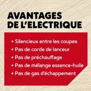 Tronçonneuse électrique CS1500 avec auto affutage, 16V / 2400W - OREGON