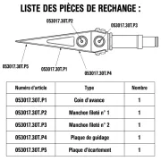 Plaque de guidage pour coin d’abattage mécanique de 30 tonnes