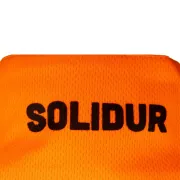 Zoom sur le t-shirt à manches courtes orange SOLAR haute visibilité de Solidur
