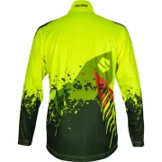 Dos du t-shirt à manches longues jaune SOLAR haute visibilité de Solidur