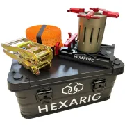 Les différents éléments du système de freinage pour démontage d'élagage HEXAROPE