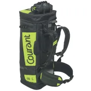 Arrière sac pour le transport de matériel Cross Pro 2.0 noir & jaune avec tapis de corde de Courant