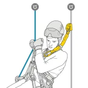 Utilisation de la longe absorbeur d'énergie ASAP'SORBER de Petzl