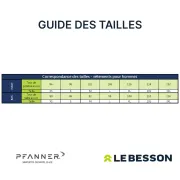 Tableau de correspondance des tailles