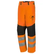 Droite des jambières de protection anticoupure Roadrunner Flash orange de SIP PROTECTION