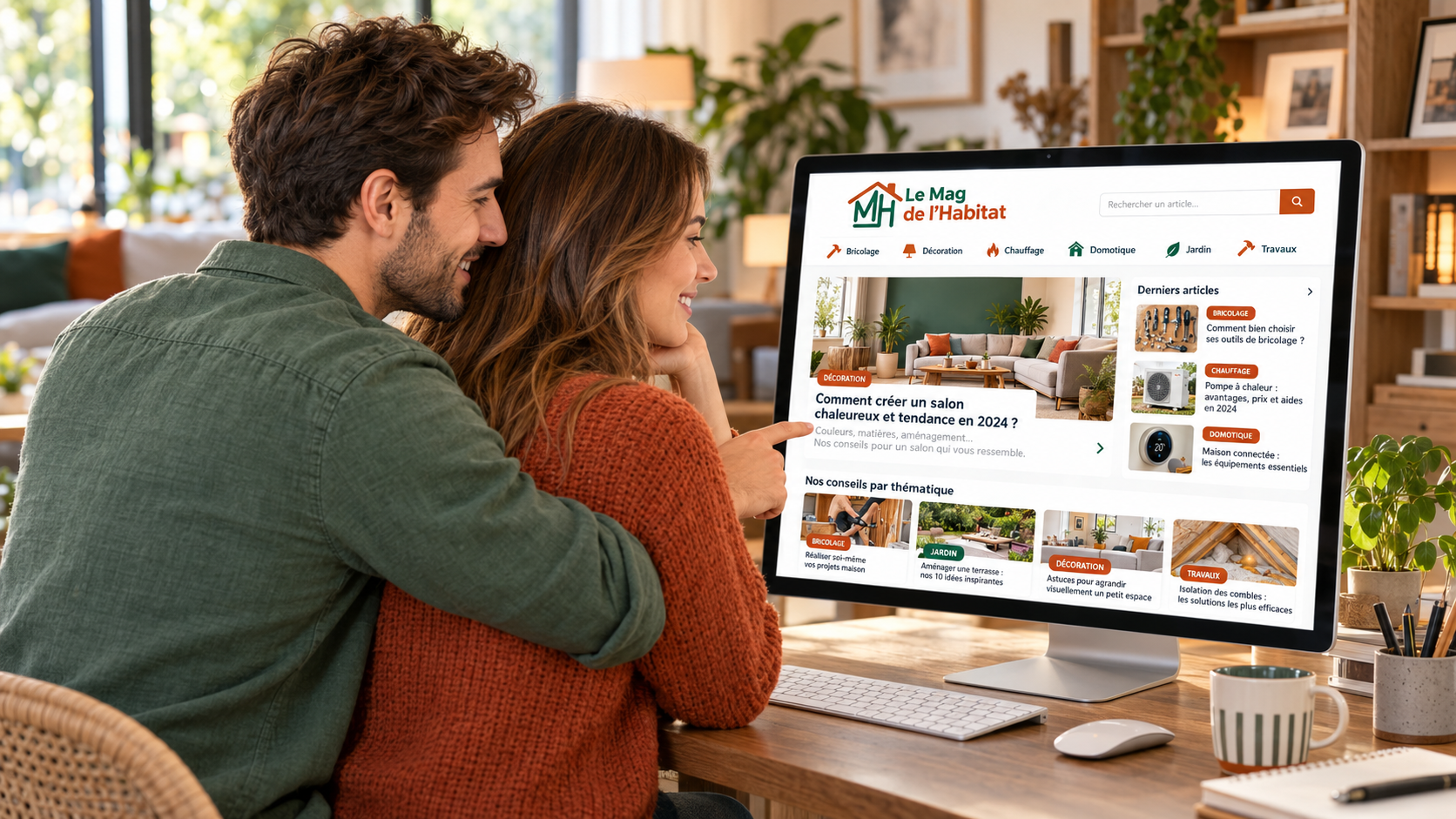 Consultation du Mag de l'Habitat pour préparer un projet maison